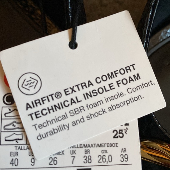 NWT. Zara Black Animal Print High Embossed Heel Mules. Size 9 - Picture 11 of 11